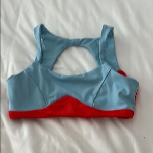Tiger Friday Dancewear Blue and Red Sports Bra